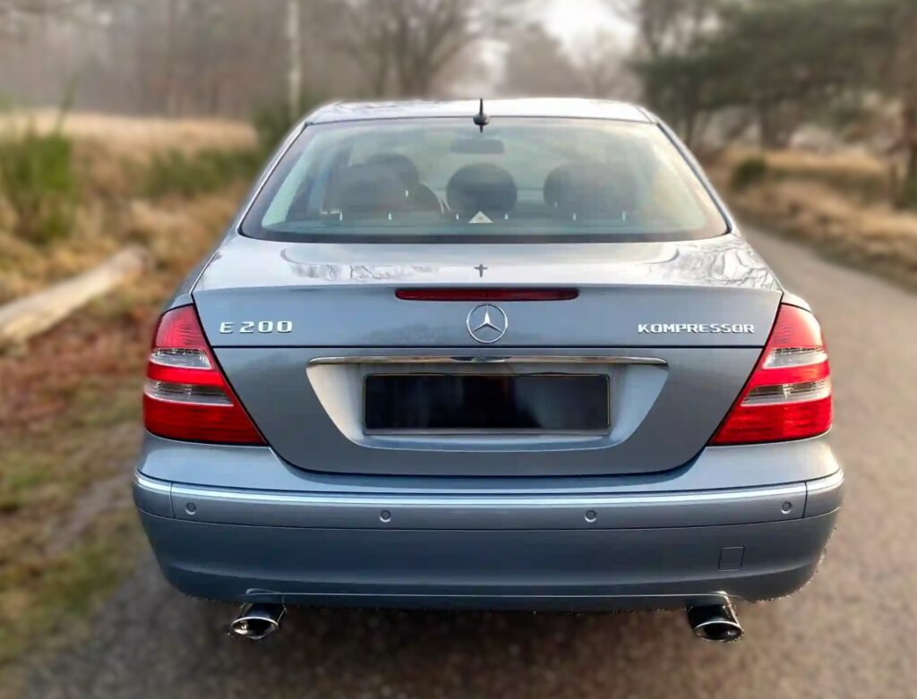 The-back-of-mercedes-benz-e200-w211